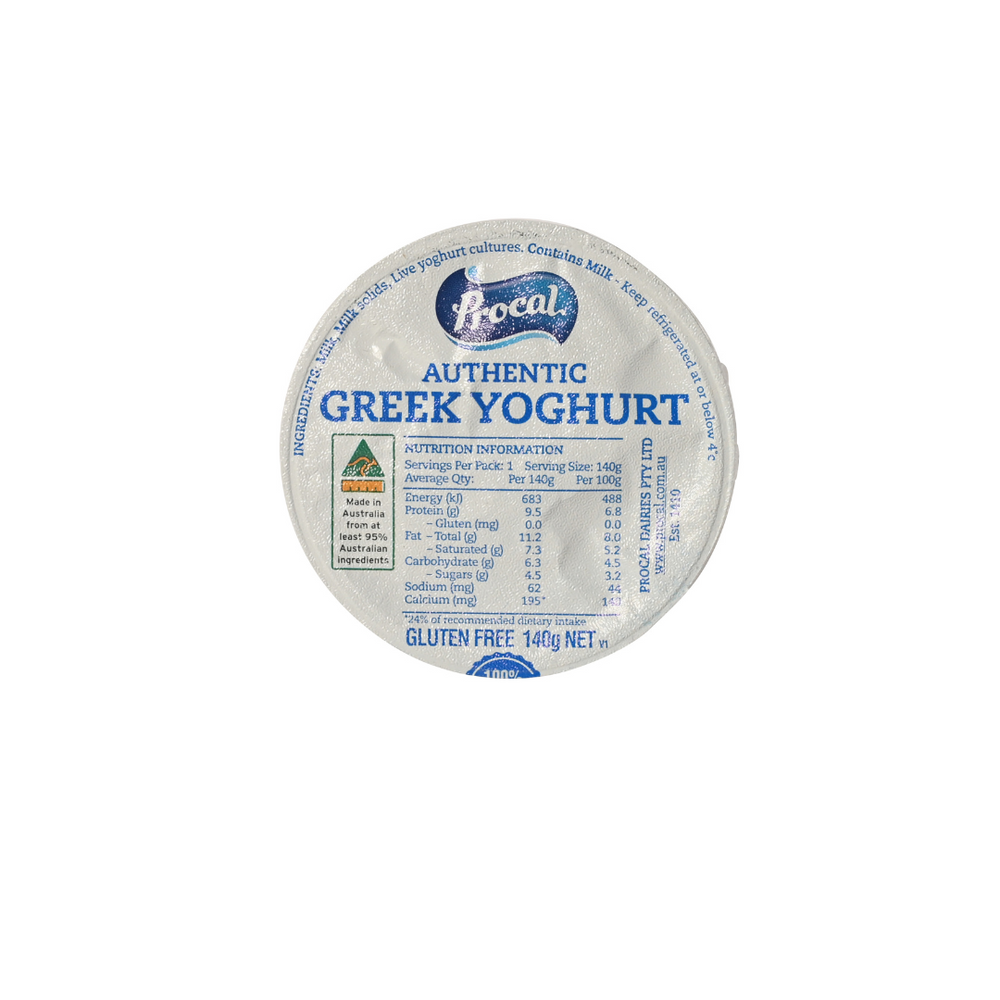 Procal Authentic Greek Yoghurt (Not for retail sale) - 140g